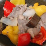 夏野菜と豚肉の塩麹炒め